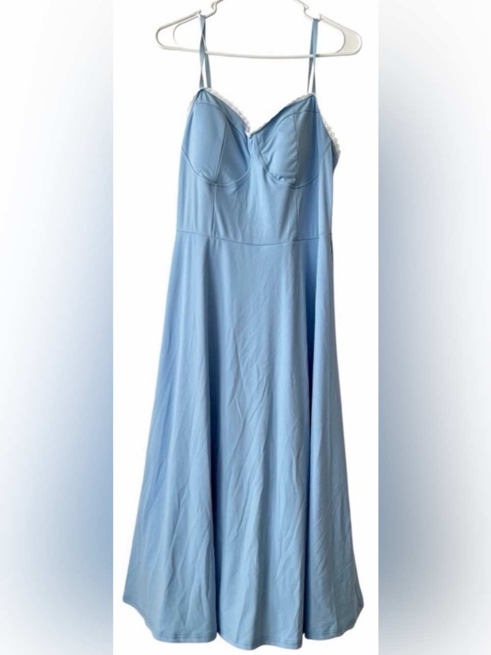 NWOT Light Blue Spaghetti Strap Maxi Dress